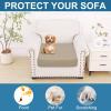 image:imageSmiry Printed Couch Cushion Covers Stretch Soft Couch Covers for Sofa Washable NonSlip Sofa Slipcover Furniture Protector for Indoor and Outdoor 1 Pack RedTaupe
