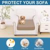 image:imageSmiry Printed Couch Cushion Covers Stretch Soft Couch Covers for Sofa Washable NonSlip Sofa Slipcover Furniture Protector for Indoor and Outdoor 1 Pack RedMocha