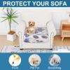 image:imageSmiry Printed Couch Cushion Covers Stretch Soft Couch Covers for Sofa Washable NonSlip Sofa Slipcover Furniture Protector for Indoor and Outdoor 1 Pack RedBeige