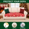 image:imageSmiry Printed Couch Cushion Covers Stretch Soft Couch Covers for Sofa Washable NonSlip Sofa Slipcover Furniture Protector for Indoor and Outdoor 1 Pack RedRed With White