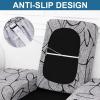image:imageSmiry Printed Couch Cushion Covers Stretch Soft Couch Covers for Sofa Washable NonSlip Sofa Slipcover Furniture Protector for Indoor and Outdoor 1 Pack RedGrey and Black