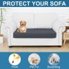 image:imageSmiry Printed Couch Cushion Covers Stretch Soft Couch Covers for Sofa Washable NonSlip Sofa Slipcover Furniture Protector for Indoor and Outdoor 1 Pack RedDark Grey