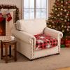 image:imageSmiry Printed Couch Cushion Covers Stretch Soft Couch Covers for Sofa Washable NonSlip Sofa Slipcover Furniture Protector for Indoor and Outdoor 1 Pack RedBurgundy