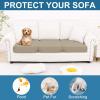 image:imageSmiry Printed Couch Cushion Covers Stretch Soft Couch Covers for Sofa Washable NonSlip Sofa Slipcover Furniture Protector for Indoor and Outdoor 1 Pack RedTaupe