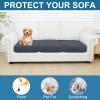 image:imageSmiry Printed Couch Cushion Covers Stretch Soft Couch Covers for Sofa Washable NonSlip Sofa Slipcover Furniture Protector for Indoor and Outdoor 1 Pack RedDark Grey