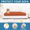 image:imageSmiry Printed Couch Cushion Covers Stretch Soft Couch Covers for Sofa Washable NonSlip Sofa Slipcover Furniture Protector for Indoor and Outdoor 1 Pack RedRust
