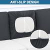 image:imageSmiry Printed Couch Cushion Covers Stretch Soft Couch Covers for Sofa Washable NonSlip Sofa Slipcover Furniture Protector for Indoor and Outdoor 1 Pack RedDark Grey