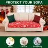 image:imageSmiry Printed Couch Cushion Covers Stretch Soft Couch Covers for Sofa Washable NonSlip Sofa Slipcover Furniture Protector for Indoor and Outdoor 1 Pack RedRed With White