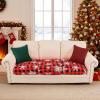 image:imageSmiry Printed Couch Cushion Covers Stretch Soft Couch Covers for Sofa Washable NonSlip Sofa Slipcover Furniture Protector for Indoor and Outdoor 1 Pack RedBurgundy