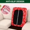 image:imageSmiry Printed Couch Cushion Covers Stretch Soft Couch Covers for Sofa Washable NonSlip Sofa Slipcover Furniture Protector for Indoor and Outdoor 1 Pack RedRed With White