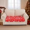 image:imageSmiry Printed Couch Cushion Covers Stretch Soft Couch Covers for Sofa Washable NonSlip Sofa Slipcover Furniture Protector for Indoor and Outdoor 1 Pack RedRed With White