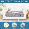 image:imageSmiry Printed Couch Cushion Covers Stretch Soft Couch Covers for Sofa Washable NonSlip Sofa Slipcover Furniture Protector for Indoor and Outdoor 1 Pack RedGrey and Black