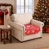 image:imageSmiry Printed Couch Cushion Covers Stretch Soft Couch Covers for Sofa Washable NonSlip Sofa Slipcover Furniture Protector for Indoor and Outdoor 1 Pack RedRed With White