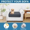image:imageSmiry Printed Couch Cushion Covers Stretch Soft Couch Covers for Sofa Washable NonSlip Sofa Slipcover Furniture Protector for Indoor and Outdoor 1 Pack RedDark Grey