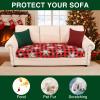 image:imageSmiry Printed Couch Cushion Covers Stretch Soft Couch Covers for Sofa Washable NonSlip Sofa Slipcover Furniture Protector for Indoor and Outdoor 1 Pack RedBurgundy
