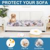 image:imageSmiry Printed Couch Cushion Covers Stretch Soft Couch Covers for Sofa Washable NonSlip Sofa Slipcover Furniture Protector for Indoor and Outdoor 1 Pack RedBeige