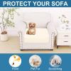 image:imageSmiry Printed Couch Cushion Covers Stretch Soft Couch Covers for Sofa Washable NonSlip Sofa Slipcover Furniture Protector for Indoor and Outdoor 1 Pack RedCream