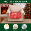 image:imageSmiry Printed Couch Cushion Covers Stretch Soft Couch Covers for Sofa Washable NonSlip Sofa Slipcover Furniture Protector for Indoor and Outdoor 1 Pack RedRed With White