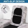 image:imageSmiry Printed Couch Cushion Covers Stretch Soft Couch Covers for Sofa Washable NonSlip Sofa Slipcover Furniture Protector for Indoor and Outdoor 1 Pack RedBrown and White