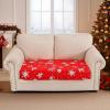 image:imageSmiry Printed Couch Cushion Covers Stretch Soft Couch Covers for Sofa Washable NonSlip Sofa Slipcover Furniture Protector for Indoor and Outdoor 1 Pack RedRed