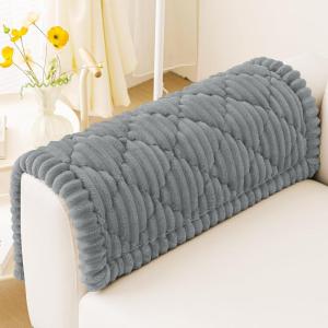 image:imageSmiry Pet Couch Cover for Dogs Washable NonSlip Fuzzy Couch Covers for 3 Cushion Sofa Pet Friendly Soft Thick Furniture Protector Sofa Slipcover Mat for Dogs Dark Grey 276 x 709Grey