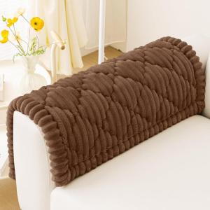image:imageSmiry Pet Couch Cover for Dogs Washable NonSlip Fuzzy Couch Covers for 3 Cushion Sofa Pet Friendly Soft Thick Furniture Protector Sofa Slipcover Mat for Dogs Dark Grey 276 x 709Chocolate