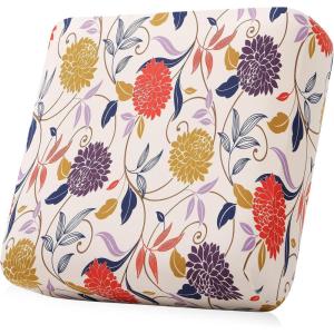 image:imageSmiry Printed Couch Cushion Covers Stretch Soft Couch Covers for Sofa Washable NonSlip Sofa Slipcover Furniture Protector for Indoor and Outdoor 1 Pack RedOrange