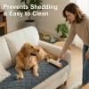 image:imageSmiry Fuzzy Couch Cover for Dogs Non Slip Washable Pet Sofa Cover Scratch Proof Hair Resistant Plush Sofa Slipcover Pet Friendly Couch Cushion Protector for Cat Brown 276 x 59Dark Grey