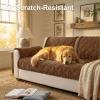 image:imageSmiry Fuzzy Couch Cover for Dogs Non Slip Washable Pet Sofa Cover Scratch Proof Hair Resistant Plush Sofa Slipcover Pet Friendly Couch Cushion Protector for Cat Brown 276 x 59Brown
