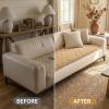 image:imageSmiry Fuzzy Couch Cover for Dogs Non Slip Washable Pet Sofa Cover Scratch Proof Hair Resistant Plush Sofa Slipcover Pet Friendly Couch Cushion Protector for Cat Brown 276 x 59Camel