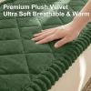 image:imageSmiry Fuzzy Couch Cover for Dogs Non Slip Washable Pet Sofa Cover Scratch Proof Hair Resistant Plush Sofa Slipcover Pet Friendly Couch Cushion Protector for Cat Brown 276 x 59Green