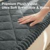 image:imageSmiry Fuzzy Couch Cover for Dogs Non Slip Washable Pet Sofa Cover Scratch Proof Hair Resistant Plush Sofa Slipcover Pet Friendly Couch Cushion Protector for Cat Brown 276 x 59Dark Grey