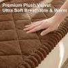 image:imageSmiry Fuzzy Couch Cover for Dogs Non Slip Washable Pet Sofa Cover Scratch Proof Hair Resistant Plush Sofa Slipcover Pet Friendly Couch Cushion Protector for Cat Brown 276 x 59Brown