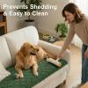 image:imageSmiry Fuzzy Couch Cover for Dogs Non Slip Washable Pet Sofa Cover Scratch Proof Hair Resistant Plush Sofa Slipcover Pet Friendly Couch Cushion Protector for Cat Brown 276 x 59Green