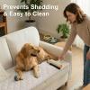 image:imageSmiry Fuzzy Couch Cover for Dogs Non Slip Washable Pet Sofa Cover Scratch Proof Hair Resistant Plush Sofa Slipcover Pet Friendly Couch Cushion Protector for Cat Brown 276 x 59White