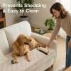 image:imageSmiry Fuzzy Couch Cover for Dogs Non Slip Washable Pet Sofa Cover Scratch Proof Hair Resistant Plush Sofa Slipcover Pet Friendly Couch Cushion Protector for Cat Brown 276 x 59Apricot