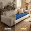 image:imageSmiry Fuzzy Couch Cover for Dogs Non Slip Washable Pet Sofa Cover Scratch Proof Hair Resistant Plush Sofa Slipcover Pet Friendly Couch Cushion Protector for Cat Brown 276 x 59Navy