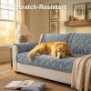 image:imageSmiry Fuzzy Couch Cover for Dogs Non Slip Washable Pet Sofa Cover Scratch Proof Hair Resistant Plush Sofa Slipcover Pet Friendly Couch Cushion Protector for Cat Brown 276 x 59Grey