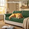 image:imageSmiry Fuzzy Couch Cover for Dogs Non Slip Washable Pet Sofa Cover Scratch Proof Hair Resistant Plush Sofa Slipcover Pet Friendly Couch Cushion Protector for Cat Brown 276 x 59Green