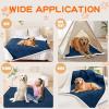 image:imageSmiry Waterproof Blanket Throw for Large Dogs Soft Reversible Dog Blanket for Sofa Couch Bed Washable Leakproof Sherpa Fleece Furniture Couch Protector50x60 Dark GreyWhiteNavyWhite