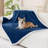 image:imageSmiry Waterproof Blanket Throw for Large Dogs Soft Reversible Dog Blanket for Sofa Couch Bed Washable Leakproof Sherpa Fleece Furniture Couch Protector50x60 Dark GreyWhiteNavyWhite