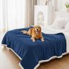 image:imageSmiry Waterproof Blanket Throw for Large Dogs Soft Reversible Dog Blanket for Sofa Couch Bed Washable Leakproof Sherpa Fleece Furniture Couch Protector50x60 Dark GreyWhiteNavyWhite