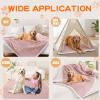 image:imageSmiry Waterproof Blanket Throw for Large Dogs Soft Reversible Dog Blanket for Sofa Couch Bed Washable Leakproof Sherpa Fleece Furniture Couch Protector50x60 Dark GreyWhitePinkWhite