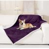 image:imageSmiry Waterproof Blanket Throw for Large Dogs Soft Reversible Dog Blanket for Sofa Couch Bed Washable Leakproof Sherpa Fleece Furniture Couch Protector50x60 Dark GreyWhiteDark PurpleWhite