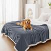 image:imageSmiry Waterproof Blanket Throw for Large Dogs Soft Reversible Dog Blanket for Sofa Couch Bed Washable Leakproof Sherpa Fleece Furniture Couch Protector50x60 Dark GreyWhiteGreyWhite