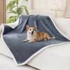 image:imageSmiry Waterproof Blanket Throw for Large Dogs Soft Reversible Dog Blanket for Sofa Couch Bed Washable Leakproof Sherpa Fleece Furniture Couch Protector50x60 Dark GreyWhiteGreyWhite