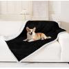 image:imageSmiry Waterproof Blanket Throw for Large Dogs Soft Reversible Dog Blanket for Sofa Couch Bed Washable Leakproof Sherpa Fleece Furniture Couch Protector50x60 Dark GreyWhiteBlackWhite