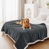 image:imageSmiry Waterproof Blanket Throw for Large Dogs Soft Reversible Dog Blanket for Sofa Couch Bed Washable Leakproof Sherpa Fleece Furniture Couch Protector50x60 Dark GreyWhiteDark GreyWhite