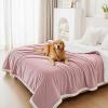 image:imageSmiry Waterproof Blanket Throw for Large Dogs Soft Reversible Dog Blanket for Sofa Couch Bed Washable Leakproof Sherpa Fleece Furniture Couch Protector50x60 Dark GreyWhitePinkWhite
