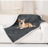 image:imageSmiry Waterproof Blanket Throw for Large Dogs Soft Reversible Dog Blanket for Sofa Couch Bed Washable Leakproof Sherpa Fleece Furniture Couch Protector50x60 Dark GreyWhiteDark GreyWhite